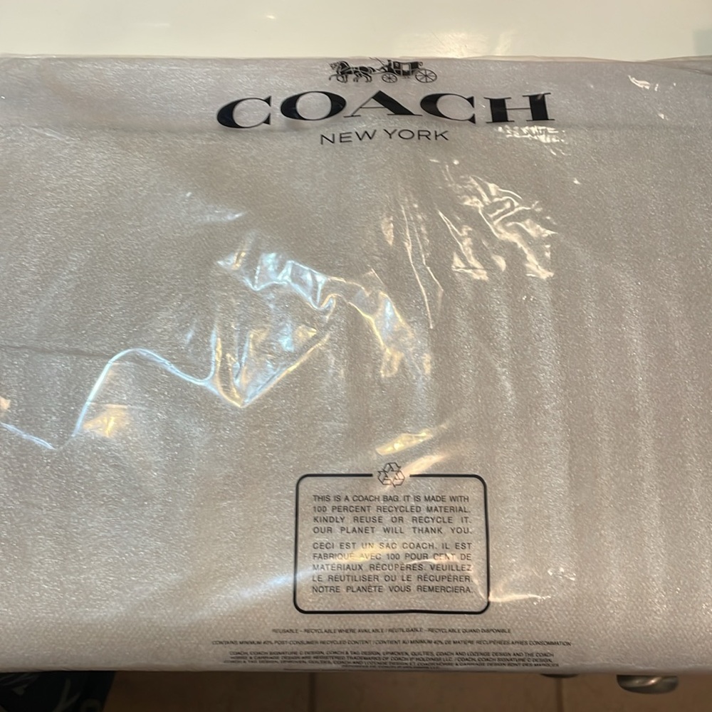 COACH TOTE INSERT: CHALK NWT khaki gold 👜🎁 - Picture 4 of 4